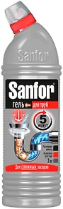 Изображение товара Средство для удаления засоров Sanfor для канализационных труб 750г  