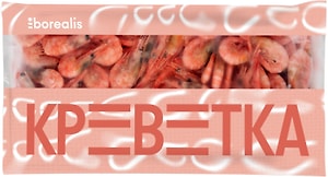Изображение товара Креветки Borealis северные варено-мороженые неразделанные 120/150 750г