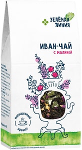 Изображение товара Напиток чайный Зеленая линия Иван-чай с малиной 60г