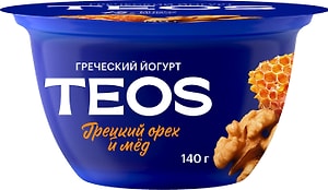 Изображение товара Йогурт Teos Греческий Грецкий орех-Мед 2% 140г