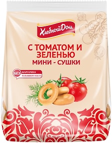 Изображение товара Мини-сушки Хлебный Дом Томат и зелень 180г