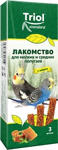 Изображение товара Лакомство для птиц Triol с медом для мелких и средних попугаев 80г