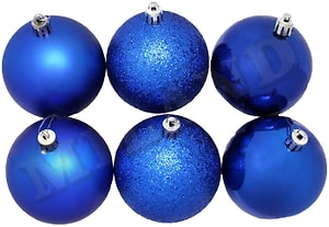 Изображение товара Набор елочных шаров Miland Шелк-Бархат-Люрекс 8см 6шт