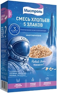 Изображение товара Хлопья Мистраль Смесь 5 злаков 400г