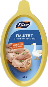 Изображение товара Паштет Hame Деликатесный из гусиной печени 105г