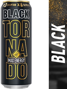 Изображение товара Напиток Tornado Max Energy Black энергетический 450мл