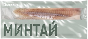 Изображение товара Минтай Borealis Тихоокеанский филе без кожи замороженное 650г
