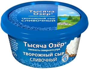 Изображение товара Сыр творожный Тысяча Озер Воздушный Сливочный 60% 140г