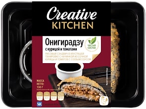 Изображение товара Онигирадзу Creative Kitchen с курицей и вялеными томатами с соевым соусом 130г