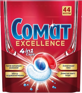 Изображение товара Средство для посудомоечных машин Сомат Экселленс 4в1 44шт