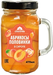 Изображение товара Абрикосы Countree половинки в сиропе 470г