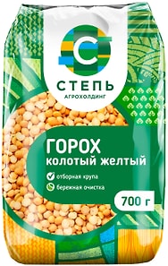 Изображение товара Горох Степь колотый желтый 700г