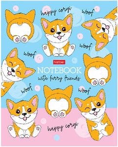 Изображение товара Тетрадь Hatber Пушистые Хвостики общая в клетку А5 48л в ассортименте