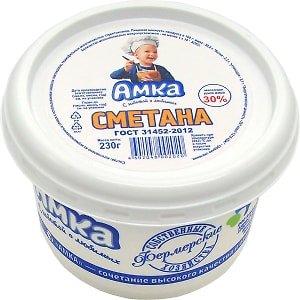 Изображение товара Сметана Амка 30% 230г
