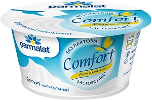 Изображение товара Йогурт Parmalat Comfort безлактозный натуральный 3.5% 130г