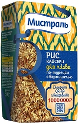 Изображение товара Смесь риса с вермишелью Мистраль рис Кайсери для плова по-турецки 500г