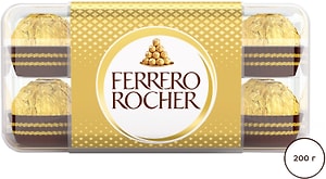 Изображение товара Конфеты Ferrero Rocher хрустящие из молочного шоколада 200г
