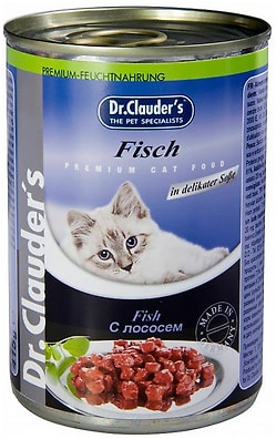 Влажный корм для кошек Dr.Clauders с лососем 415г