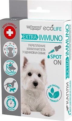 Капли для собак Мr. Bruno Ecolife ExtraImmuno Укрепление иммунитета 10мл