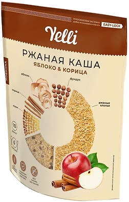 Каша Yelli ржаная с яблоком и корицей 180г