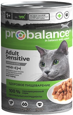 Влажный корм для кошек Probalance с чувствительным пищеварением 415г
