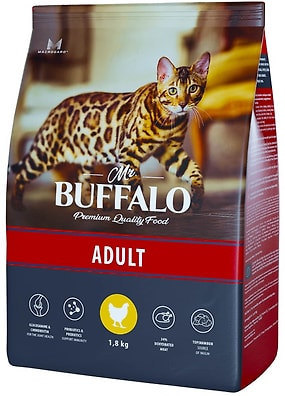 Сухой корм для кошек Mr.Buffalo Adult с курицей 1.8кг