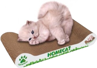 Когтеточка для кошек Homecat Mini Мятная волна картон 41*12*10см