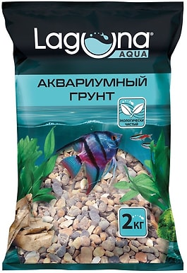 Грунт для аквариумов Laguna светло-коричневый меланж 2-4мм 2кг