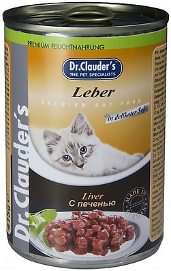 Влажный корм для кошек Dr.Clauders с печенью 415г
