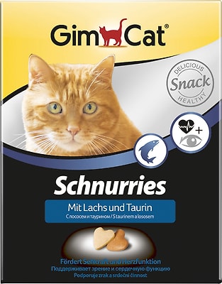 Лакомство для кошек GimCat Сердечки с лососем и таурином 420г