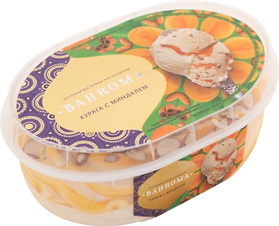 Мороженое Bahroma Сливочное Курага Абрикос и Миндаль 450г