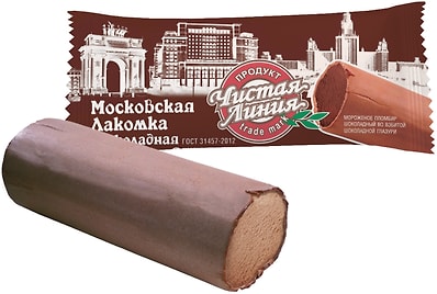 Мороженое Чистая Линия Московская Лакомка Шоколадная 80г
