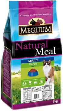 Сухой корм для привередливых кошек Meglium Adult Говядина 3кг