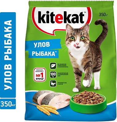 Сухой корм для кошек Kitekat Улов рыбака 350г