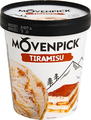 Мороженое Movenpick пломбир с сыром маскарпоне и кусочками печенья тирамису 277г