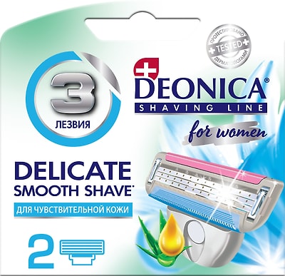 Кассеты для бритья Deonica 3 For Women 2шт