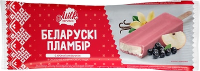 Мороженое Milk Republic Белорусский Пломбир с ароматом ванили в оболочке из фруктового льда 15% 70г