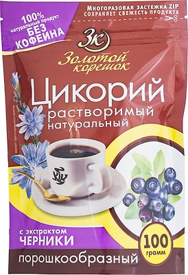 Цикорий растворимый Золотой корешок с экстрактом черники 100г