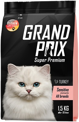 Сухой корм для кошек Grand Prix Sensitive с индейкой 1.5кг