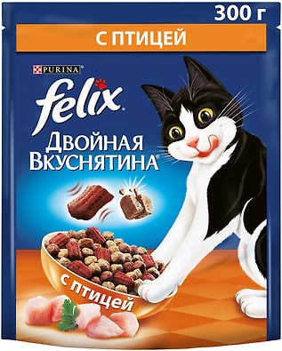 Сухой корм для кошек Felix с птицей 300г