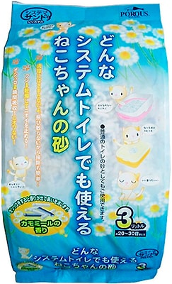 Наполнитель для кошачьего туалета Japan Premium Pet на основе силикагеля и геолита 3л