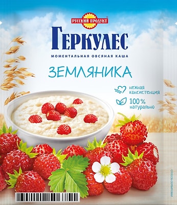 Каша Русский продукт Геркулес овсяная с земляникой 35г