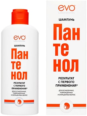 Шампунь EVO Пантенол для ослабленных поврежденных окрашенных и сухих волос 250мл