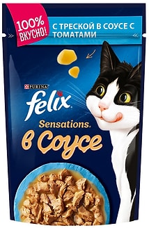 Влажный корм для кошек Felix с треской 85г