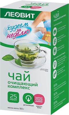 Чай зеленый Леовит Очищающий комплекс 50г