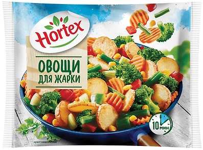 Смесь овощная Hortex Овощи для жарки с картофелем быстрозамороженные 400г