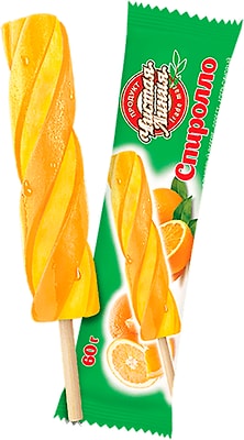 Десерт Чистая Линия Спиролло апельсиновый замороженный 60г