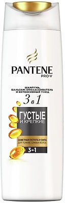 Шампунь и бальзам-ополаскиватель для волос Pantene Pro-V Густые и Крепкие 3в1 360мл