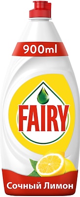 Средство для мытья посуды Fairy Сочный лимон 900мл - купить с доставкой ...