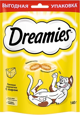 Лакомство для кошек Dreamies подушечки с сыром 140г